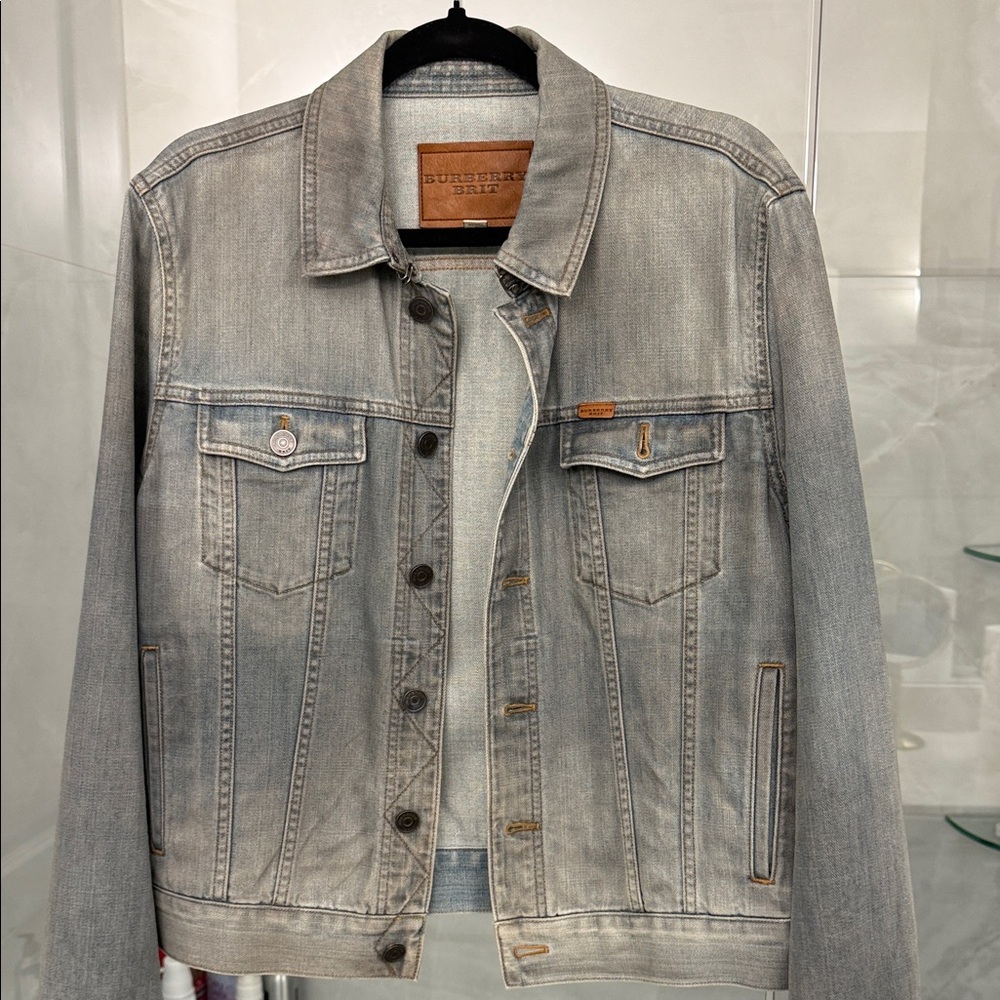 Burberry Light Gray Denim Jacket for Men